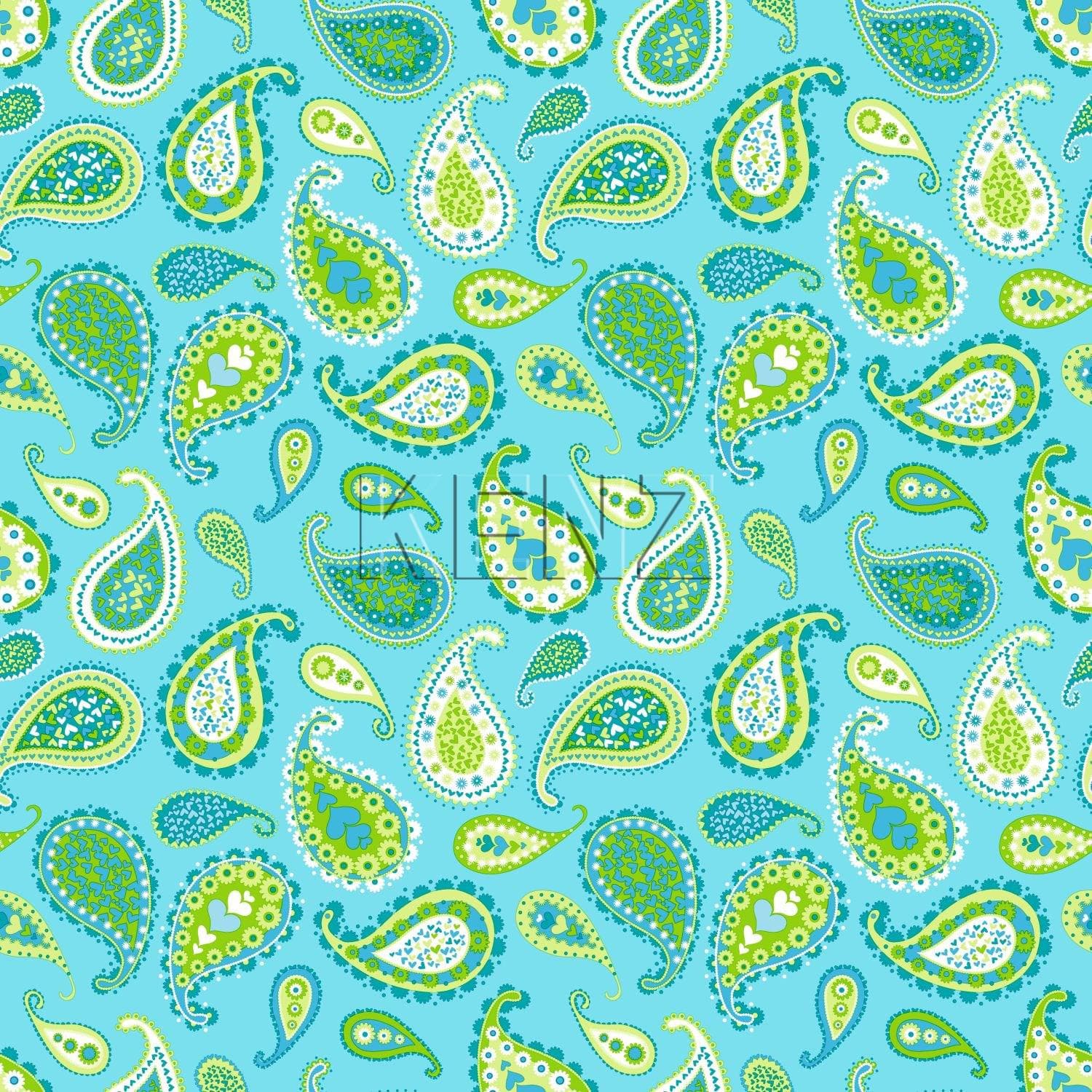 wallpaper paisleys turquoise and lime green 115827