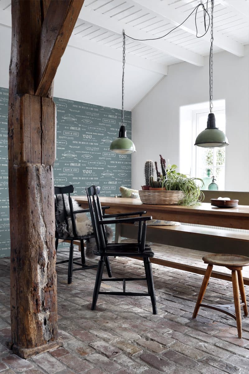 wallpaper chalkboard texts vintage blue 128506