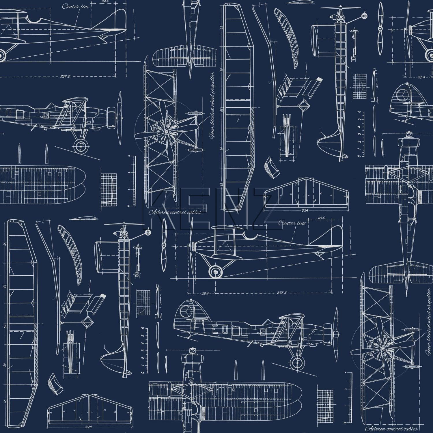 wall mural old street map NY gray and blue 128810