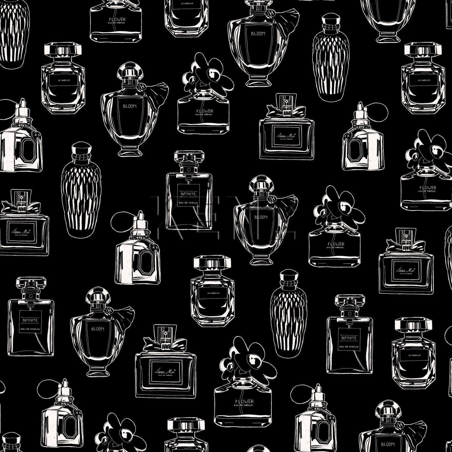 wallpaper perfume bottles black and white 128827