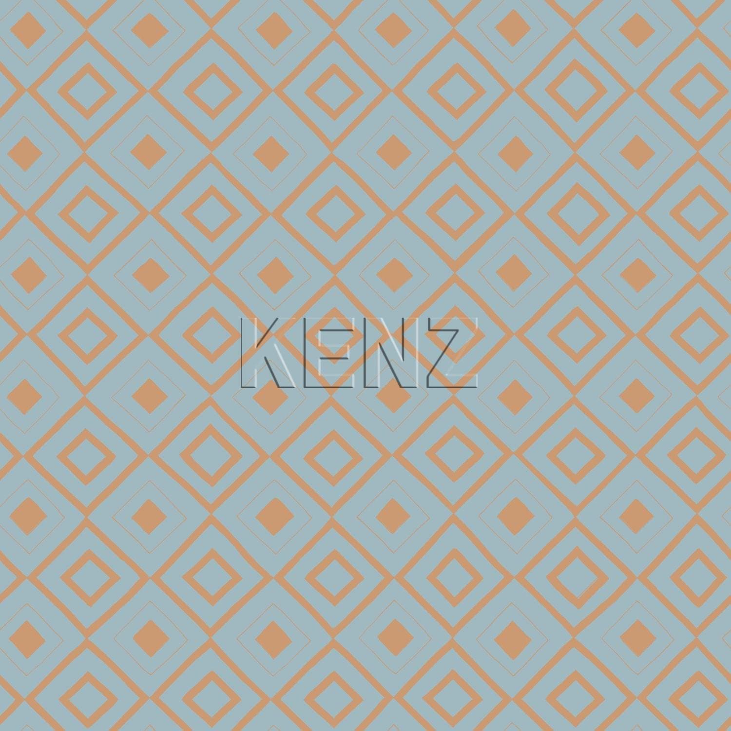 wallpaper diamonds vintage blue and shiny copper brown 128830