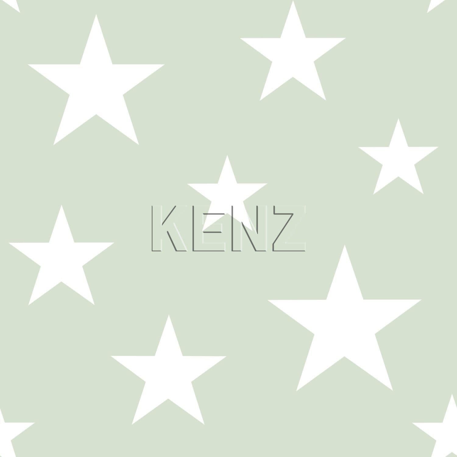 wallpaper large and small stars mint green and white 128865