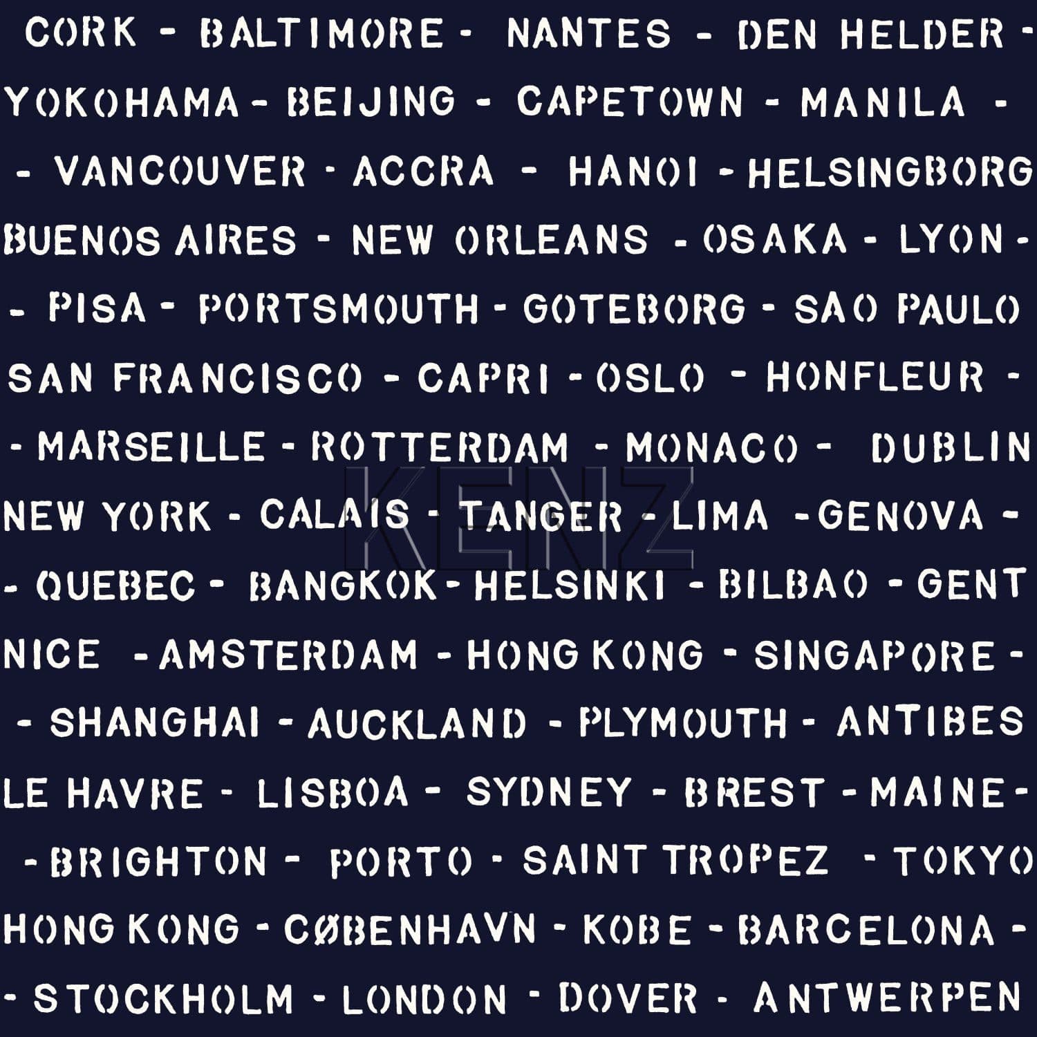 wallpaper port cities navy blue 136450
