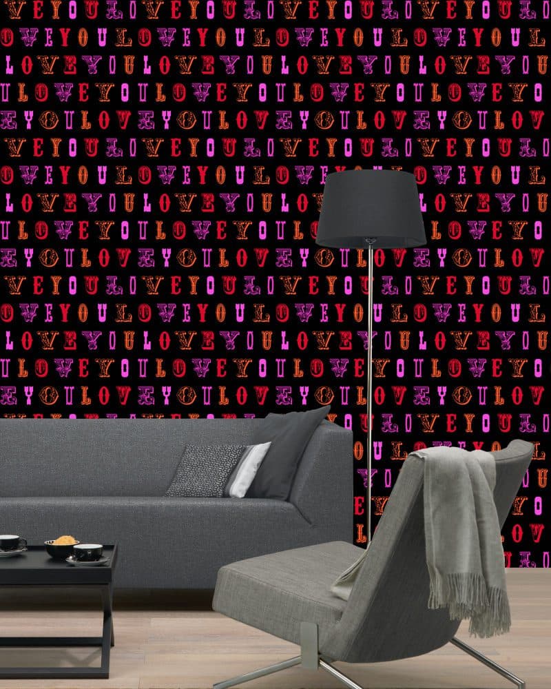 wallpaper love you - quotes black and pink 136837