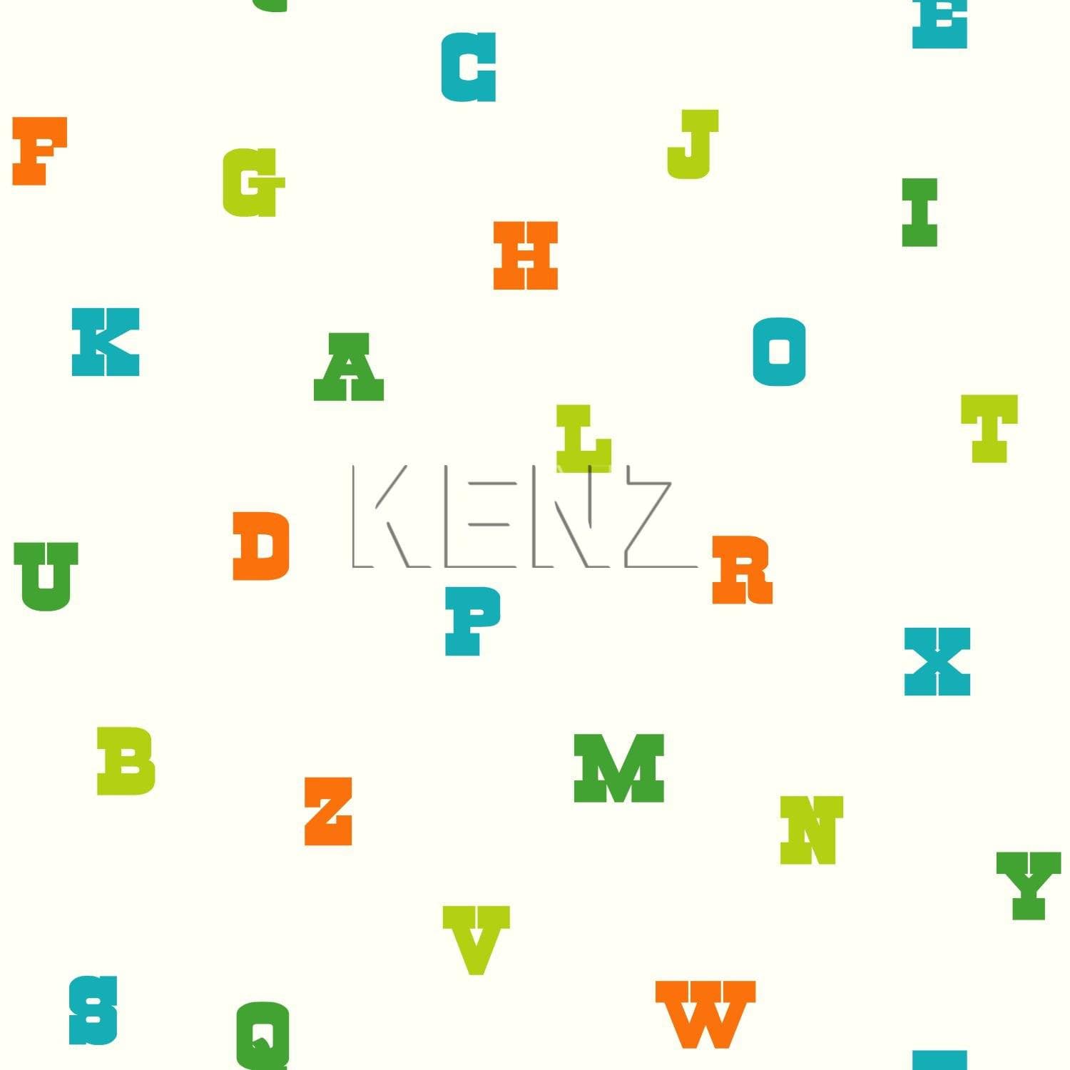 wallpaper alphabet lime green and orange 137324