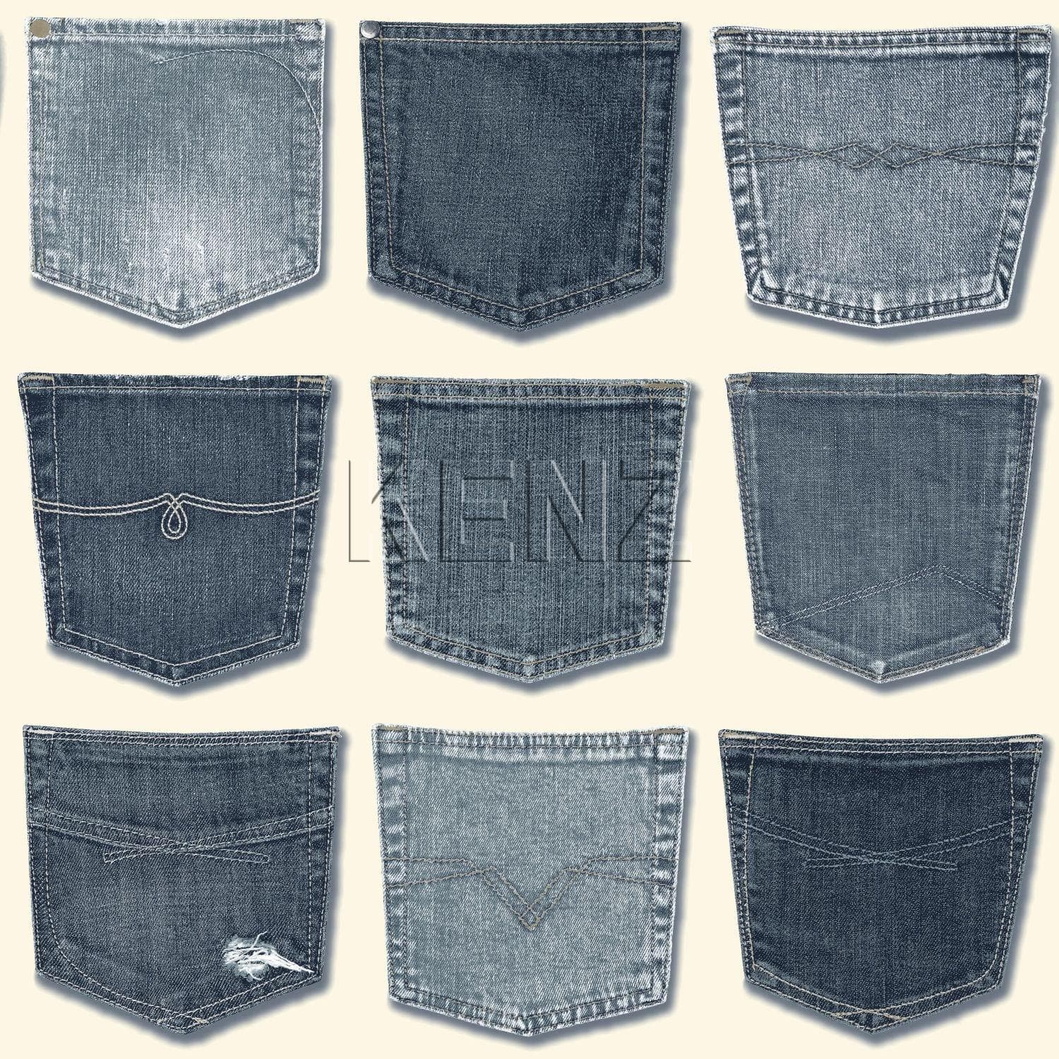 wallpaper jeans pockets light blue 137739