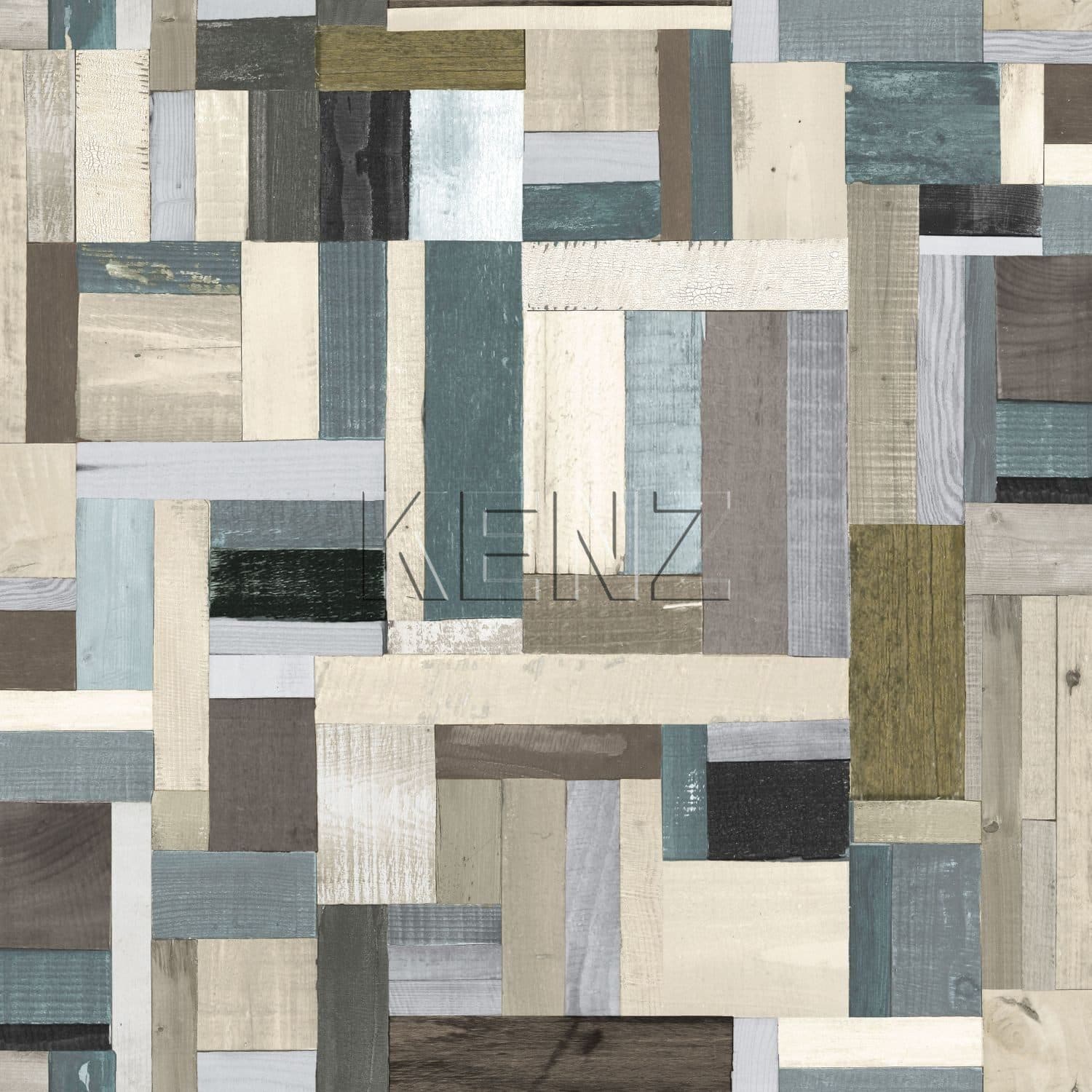 wallpaper scrap wood brown and greyish olive green 138514