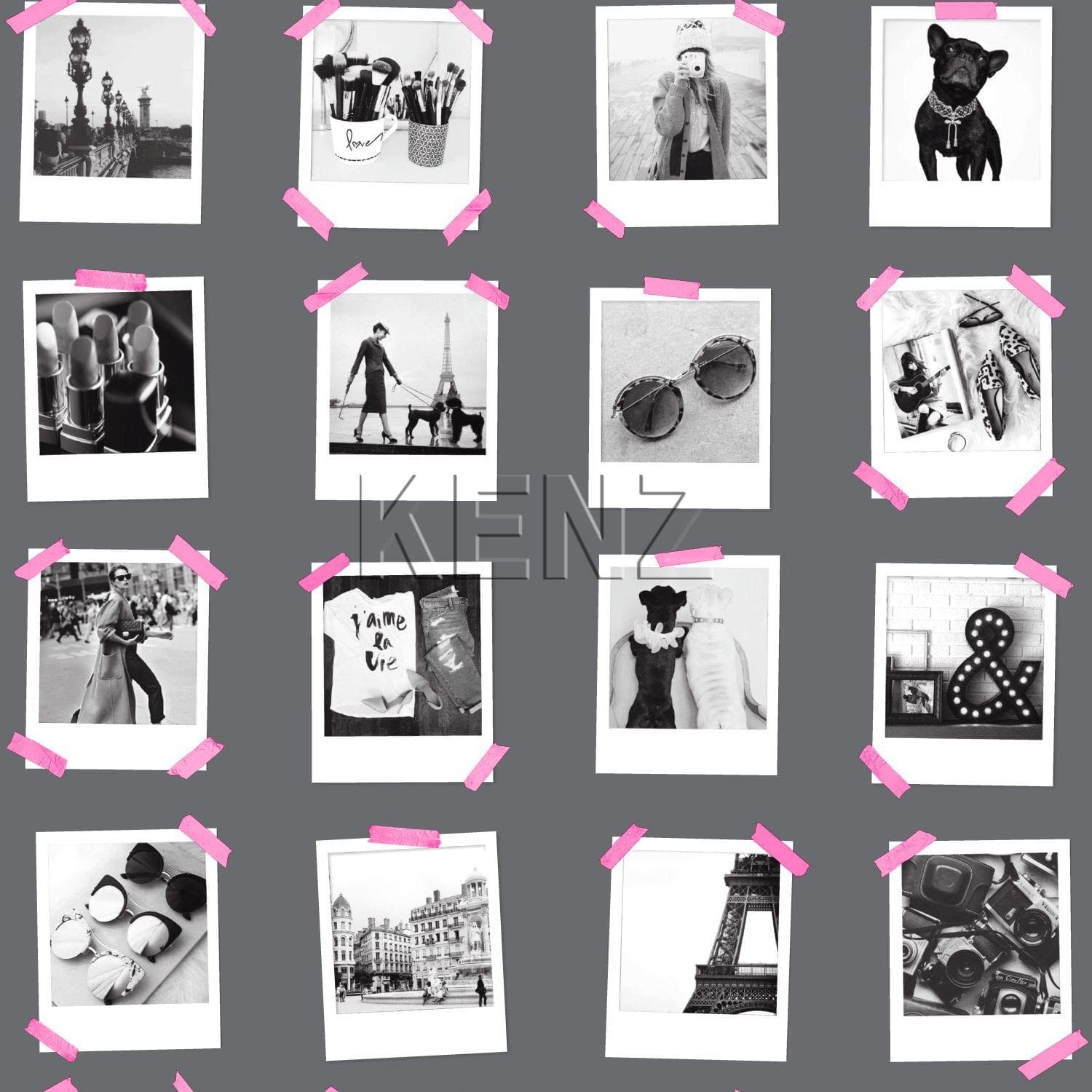 wallpaper polaroid photos dark gray 138848