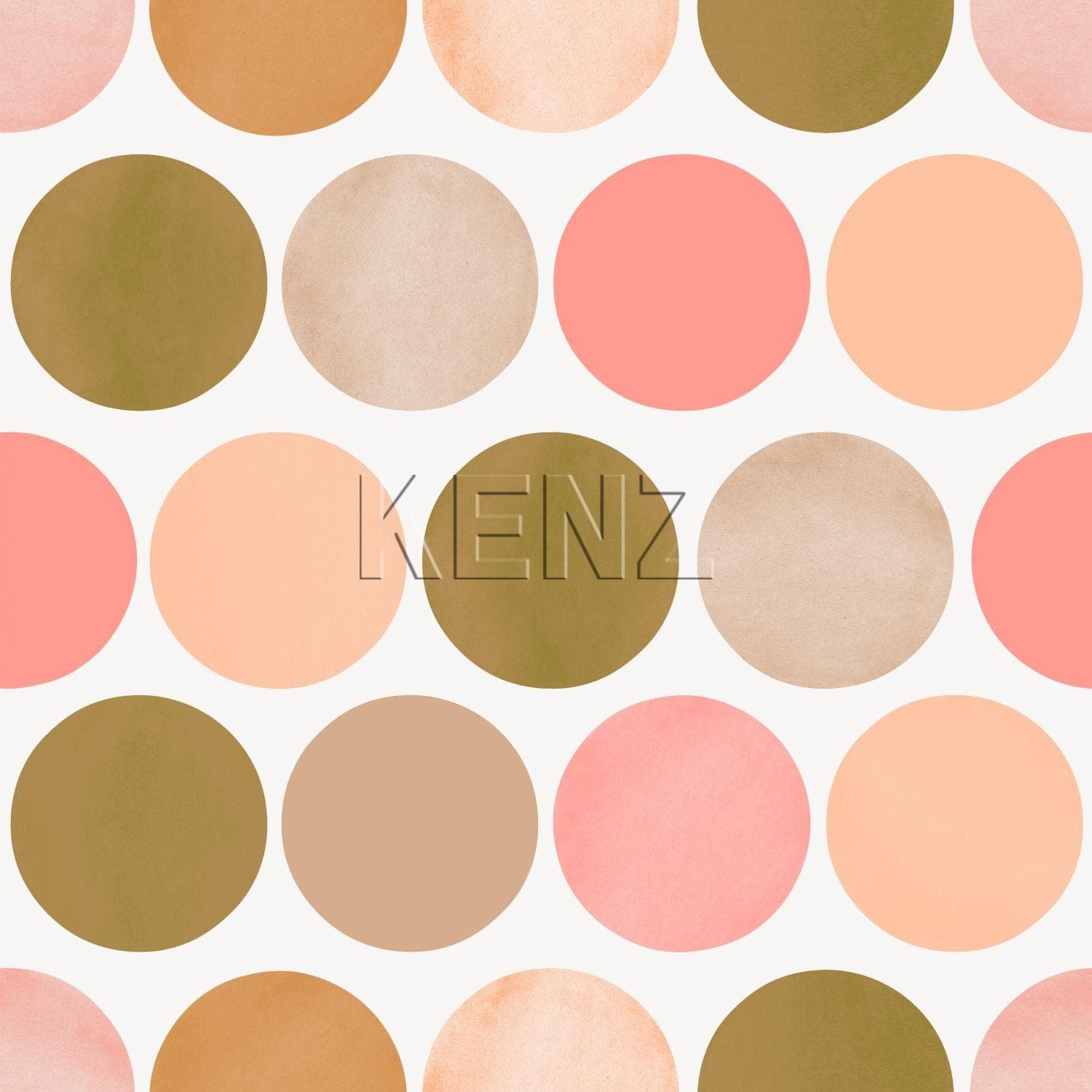 wallpaper large dots peach pink 138858