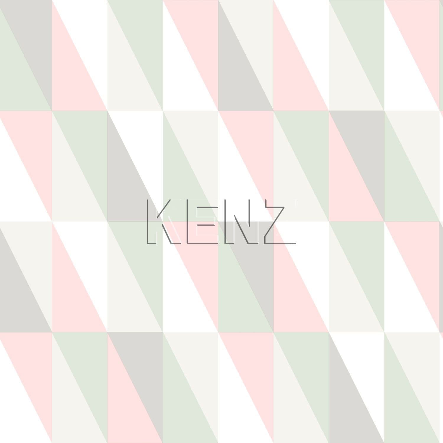 wallpaper graphic triangles light pink and mint green 138919