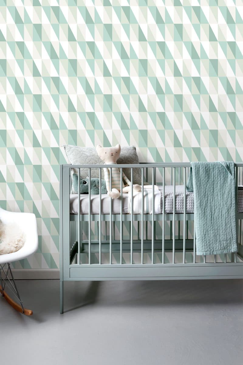 wallpaper graphic triangles mint green and blue 138920