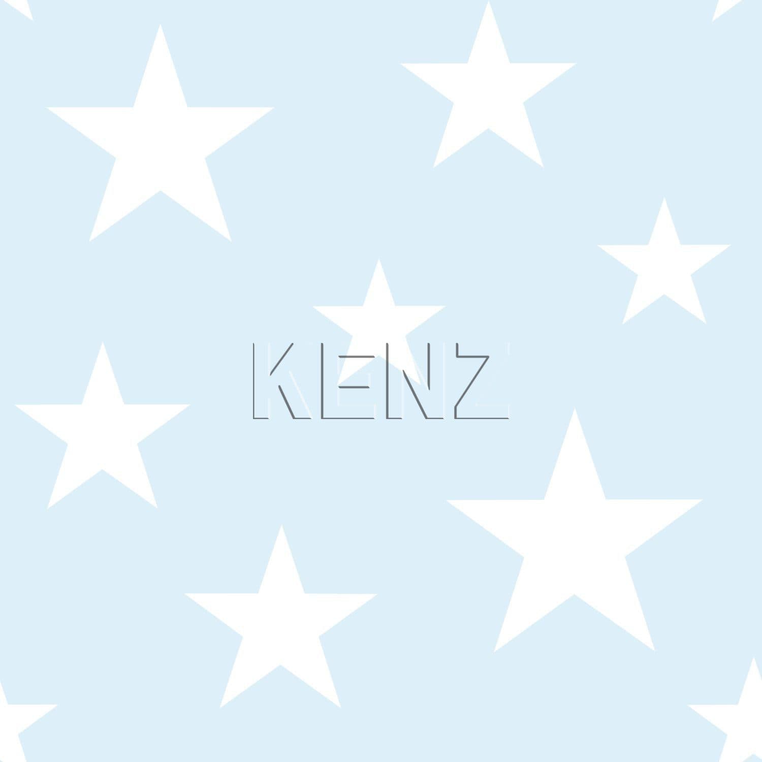 wallpaper big and small stars light blue and white 138932