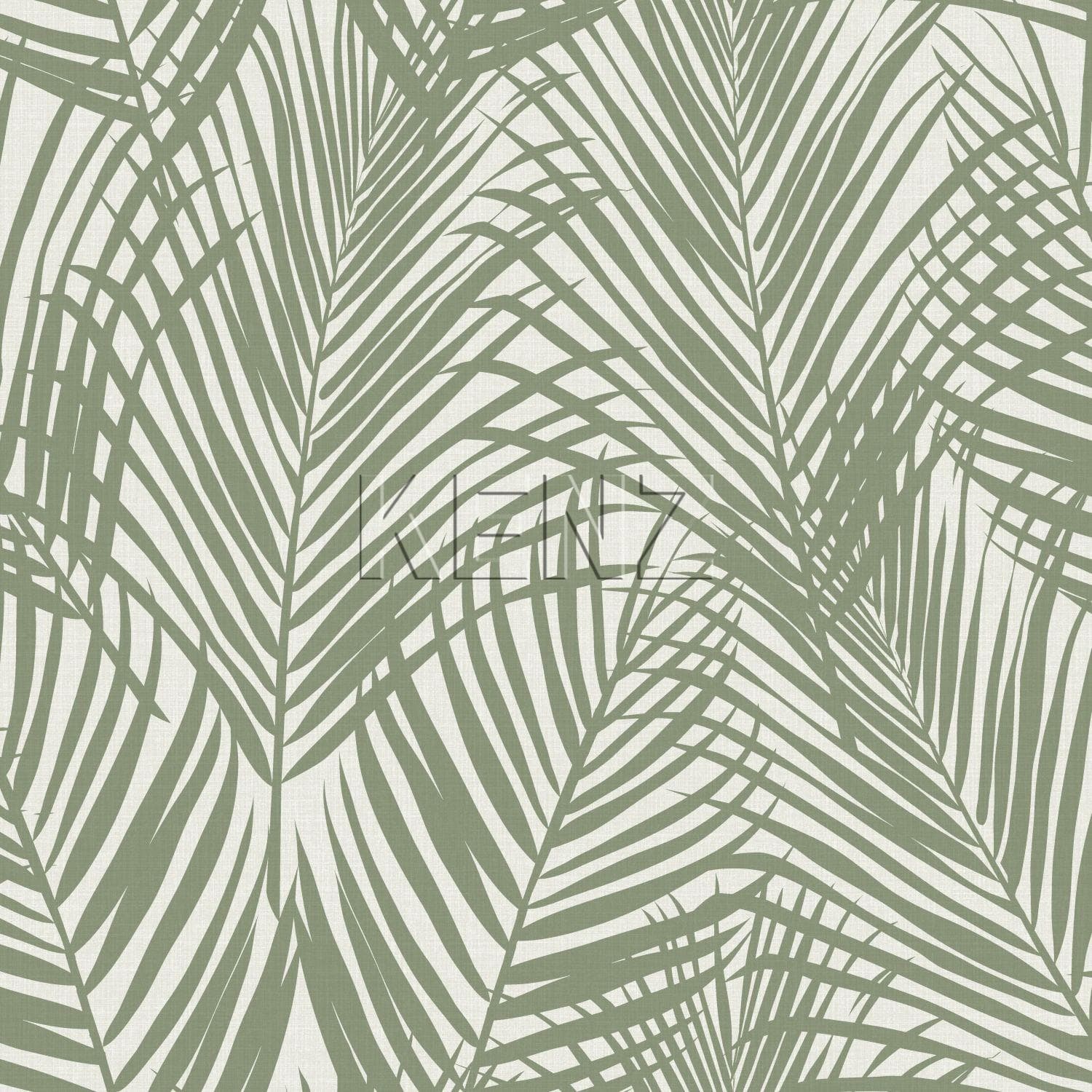 wallpaper palm leaves greyish olive green 139006