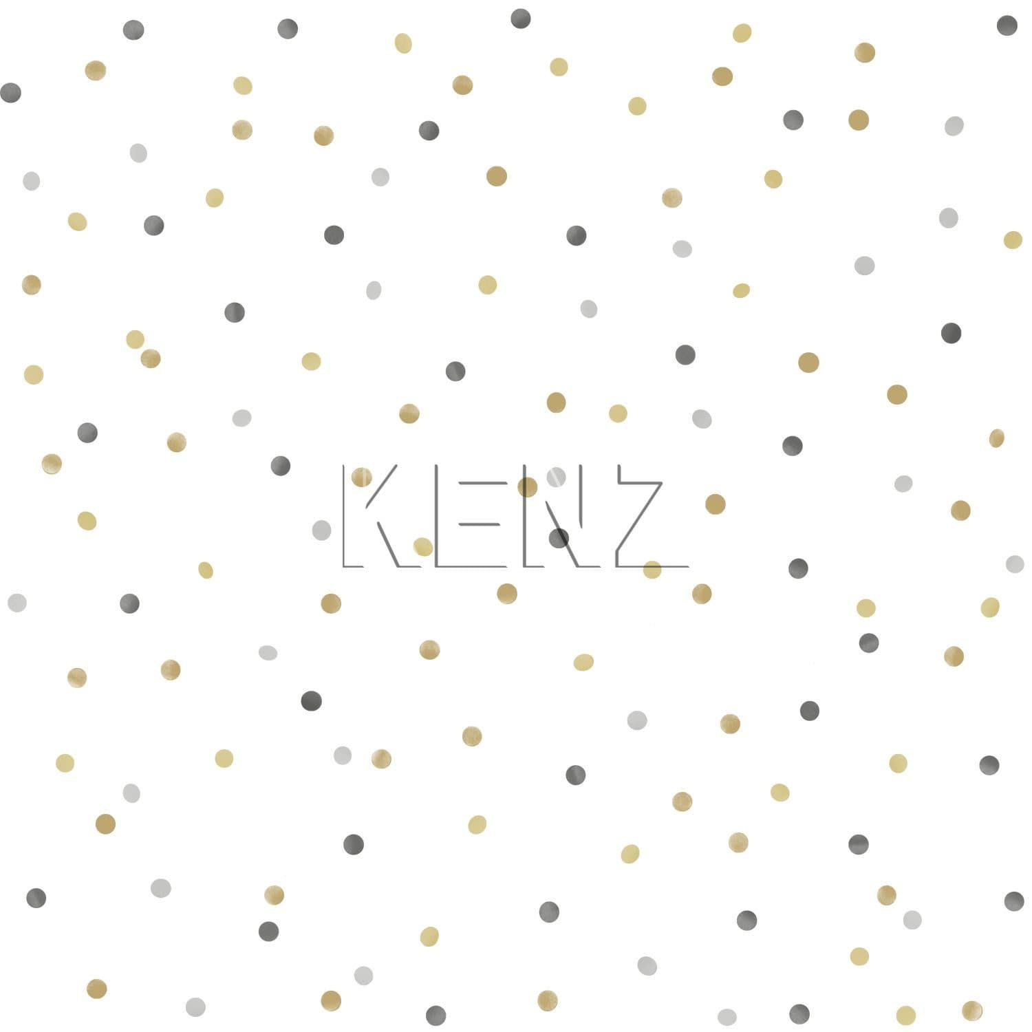 wallpaper small dots gold, light grey, dark gray 139050