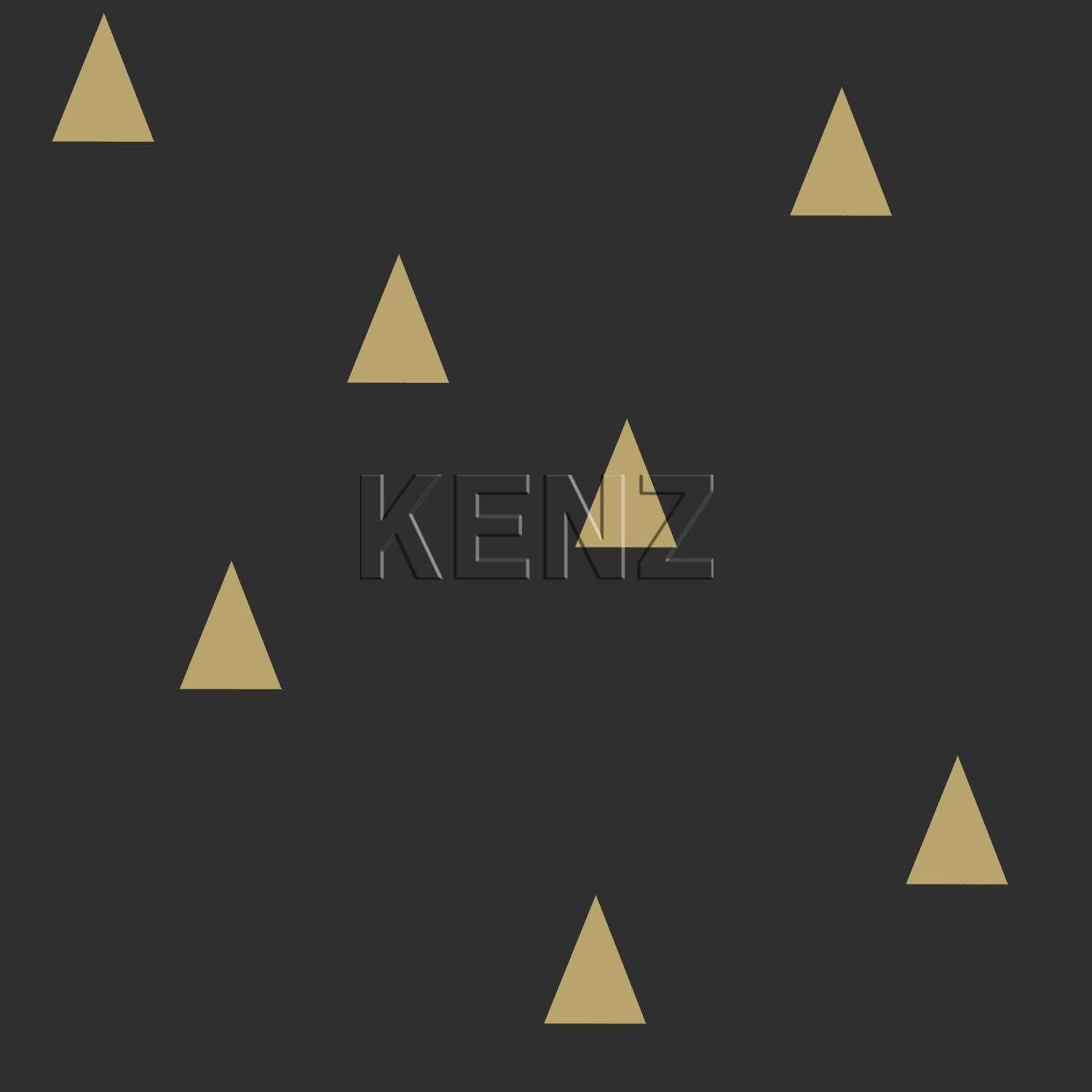 wallpaper graphic triangles black and gold 139123