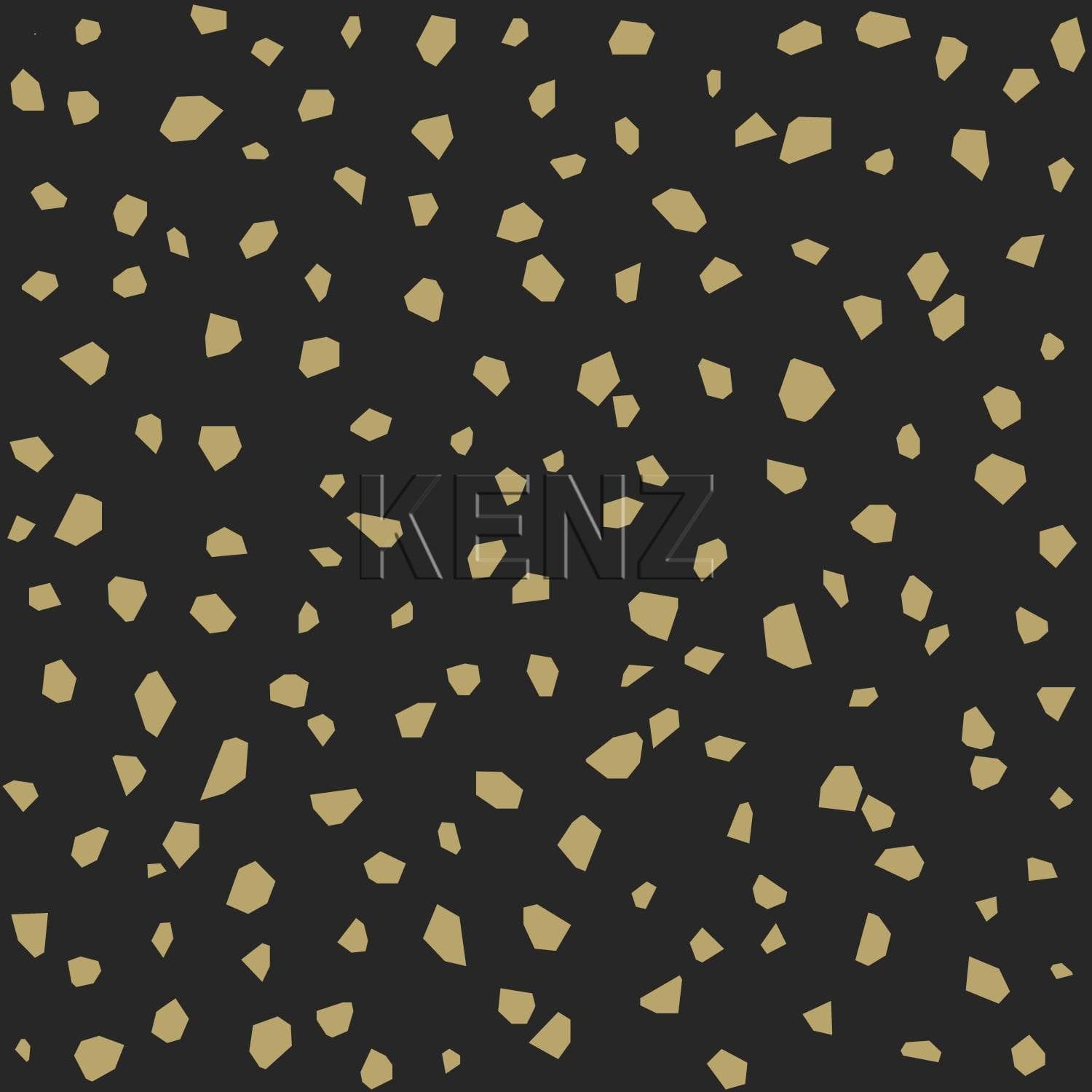 wallpaper terrazzo black and gold 139134