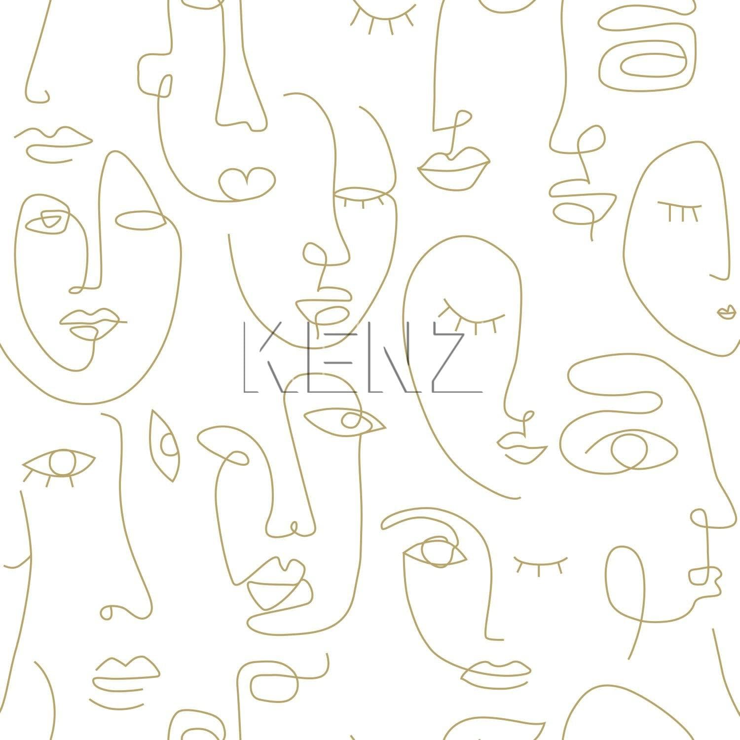 wallpaper faces white and shiny gold 139146