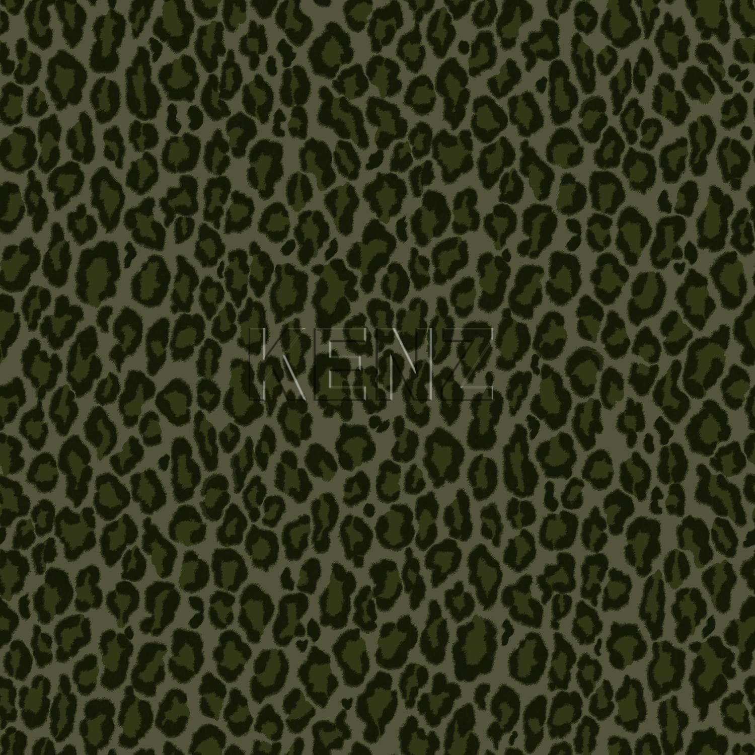 wallpaper leopard print dark green 139153