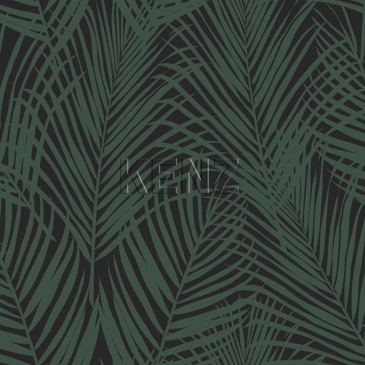 wallpaper palm leaves dark green 139157