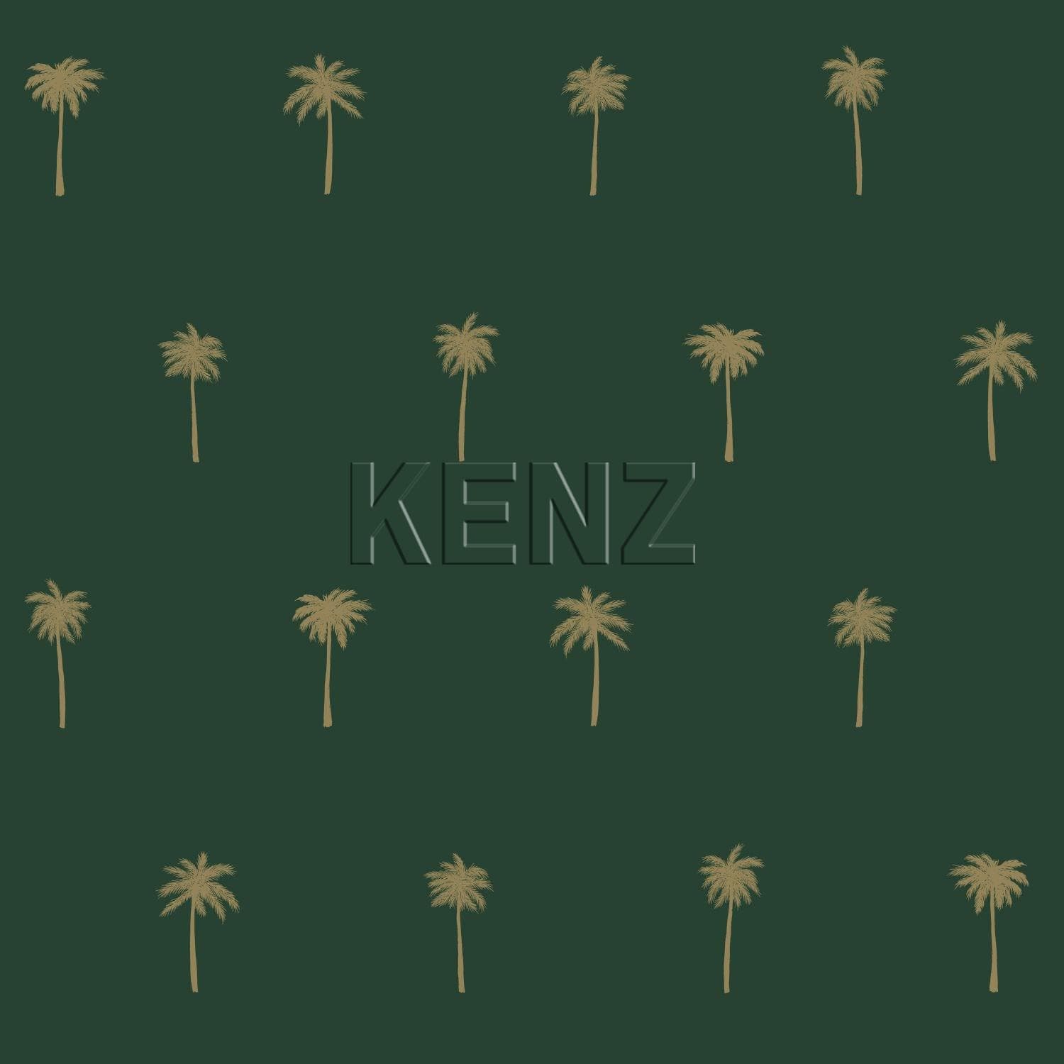 wallpaper palm trees emerald green and gold 139160