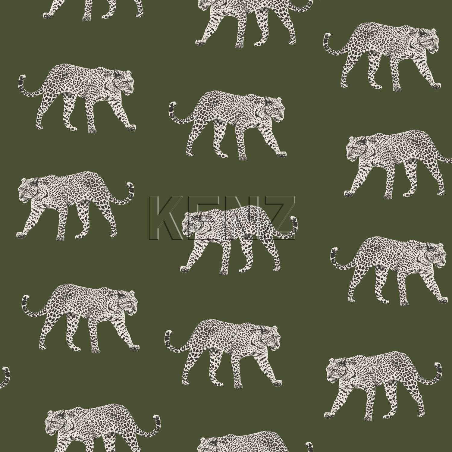 wallpaper panthers greyish olive green 139179