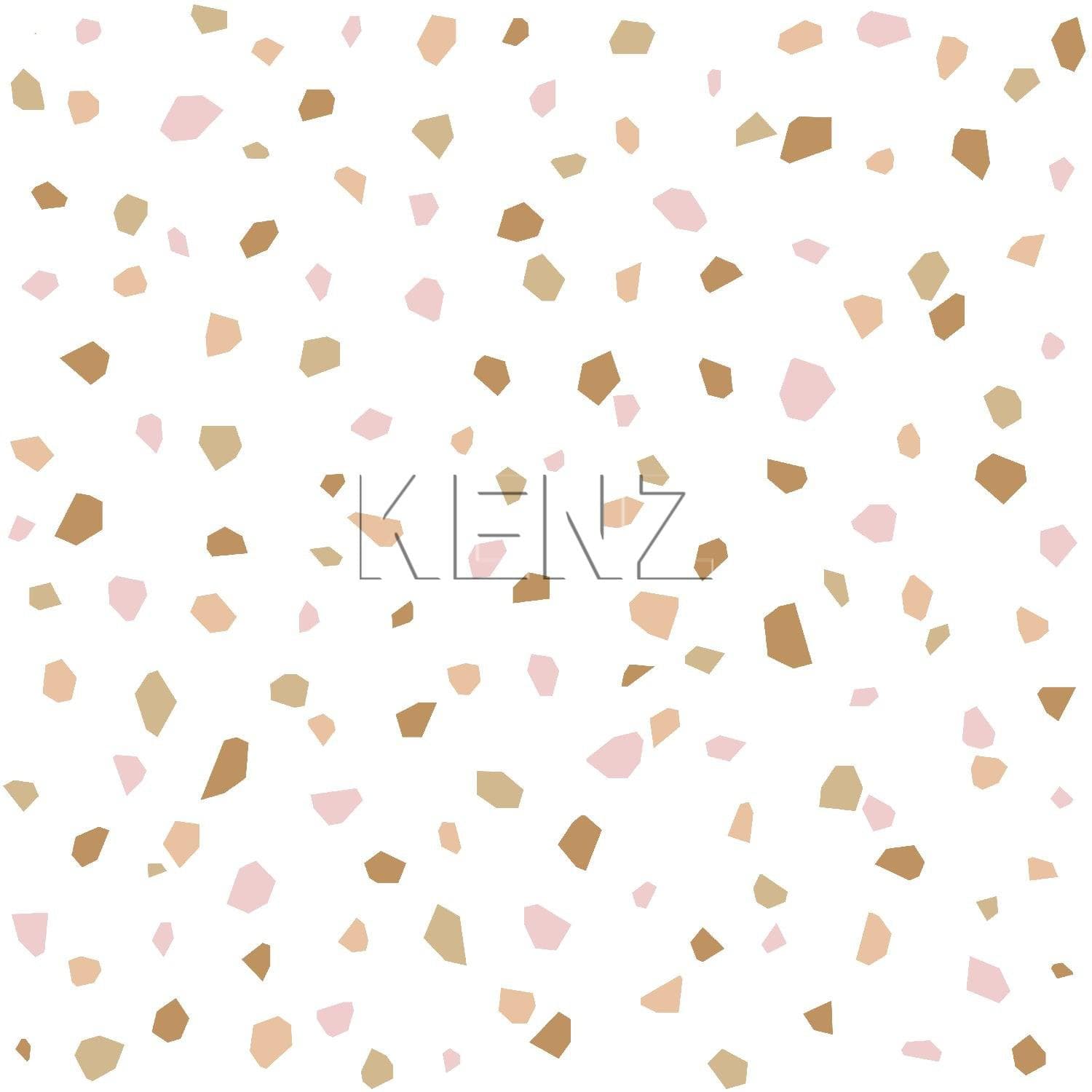 wallpaper terrazzo soft pink, warm orange and beige 139198