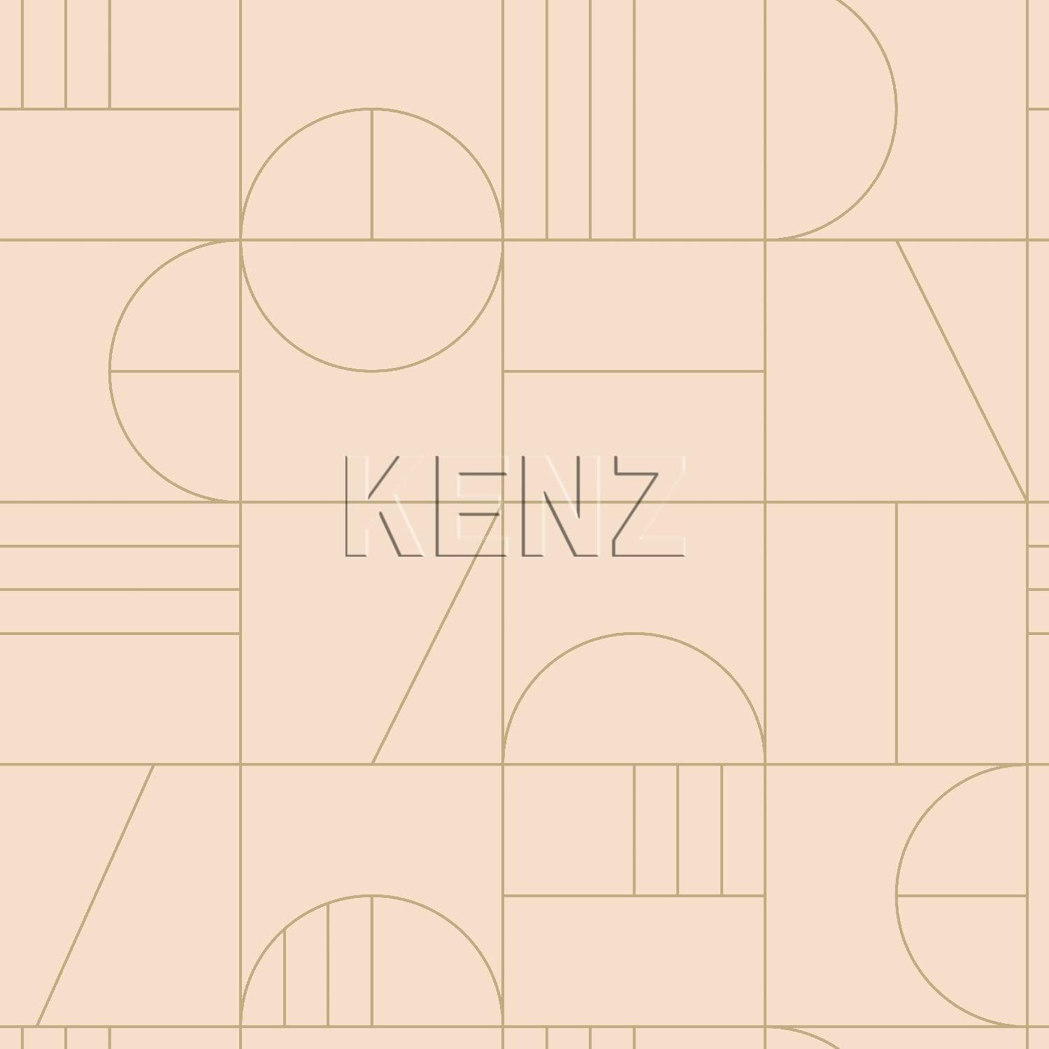wallpaper art deco light peach pink and gold 139206