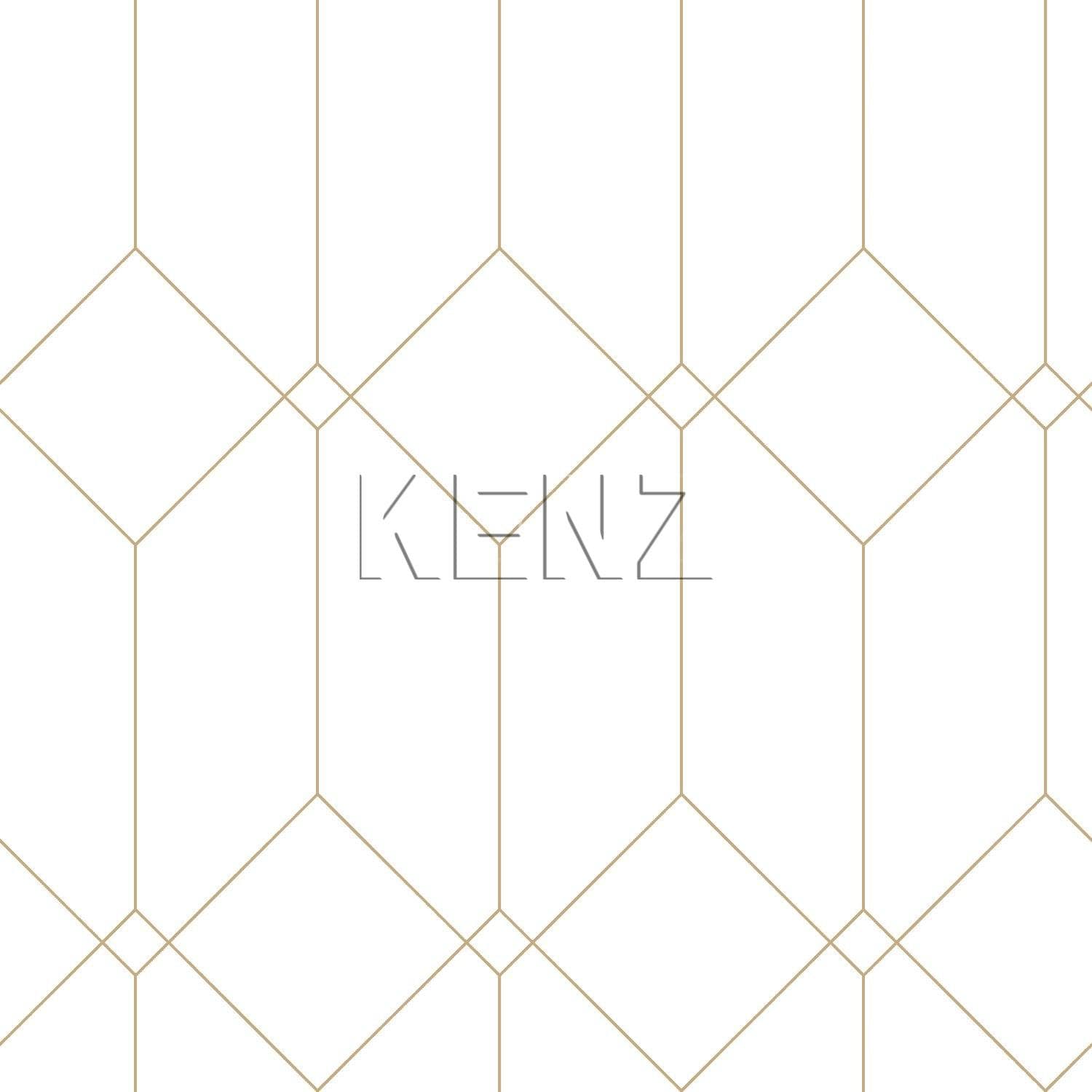 wallpaper art deco motif white and gold 139223