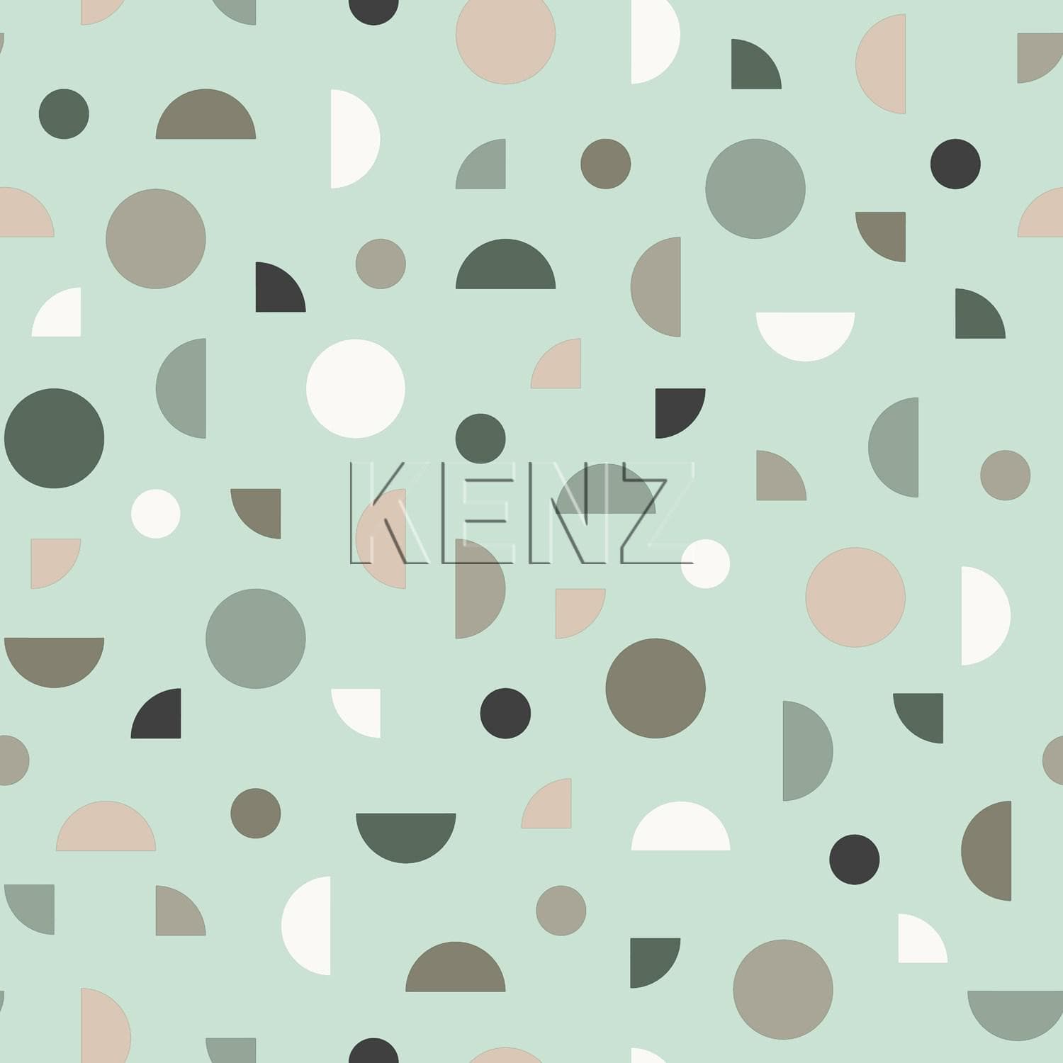 wallpaper graphic motif mint green, soft pink and white 139279