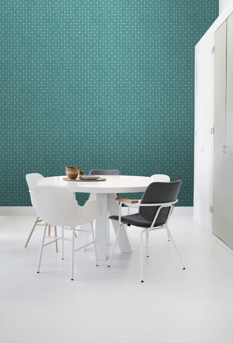 wallpaper geometric shapes dark aqua green 148350