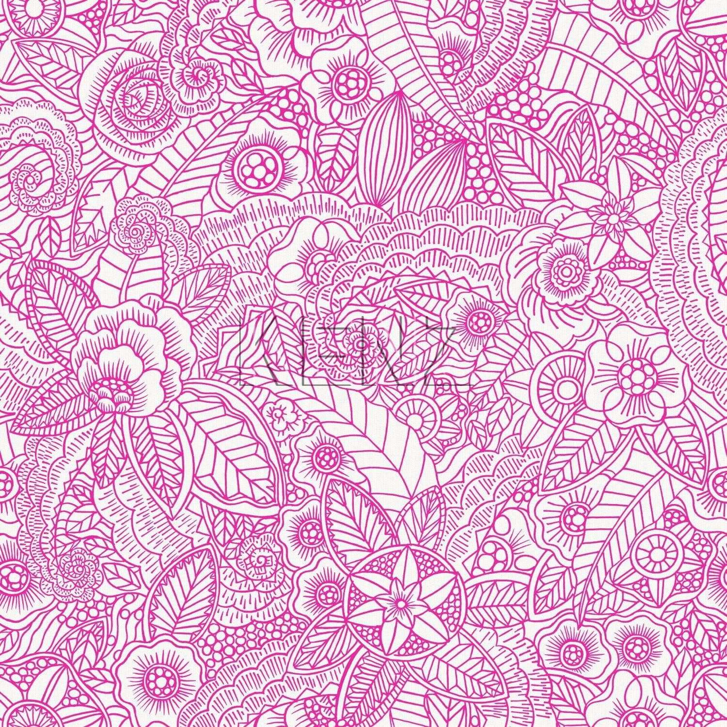wallpaper flower drawings pink 148614