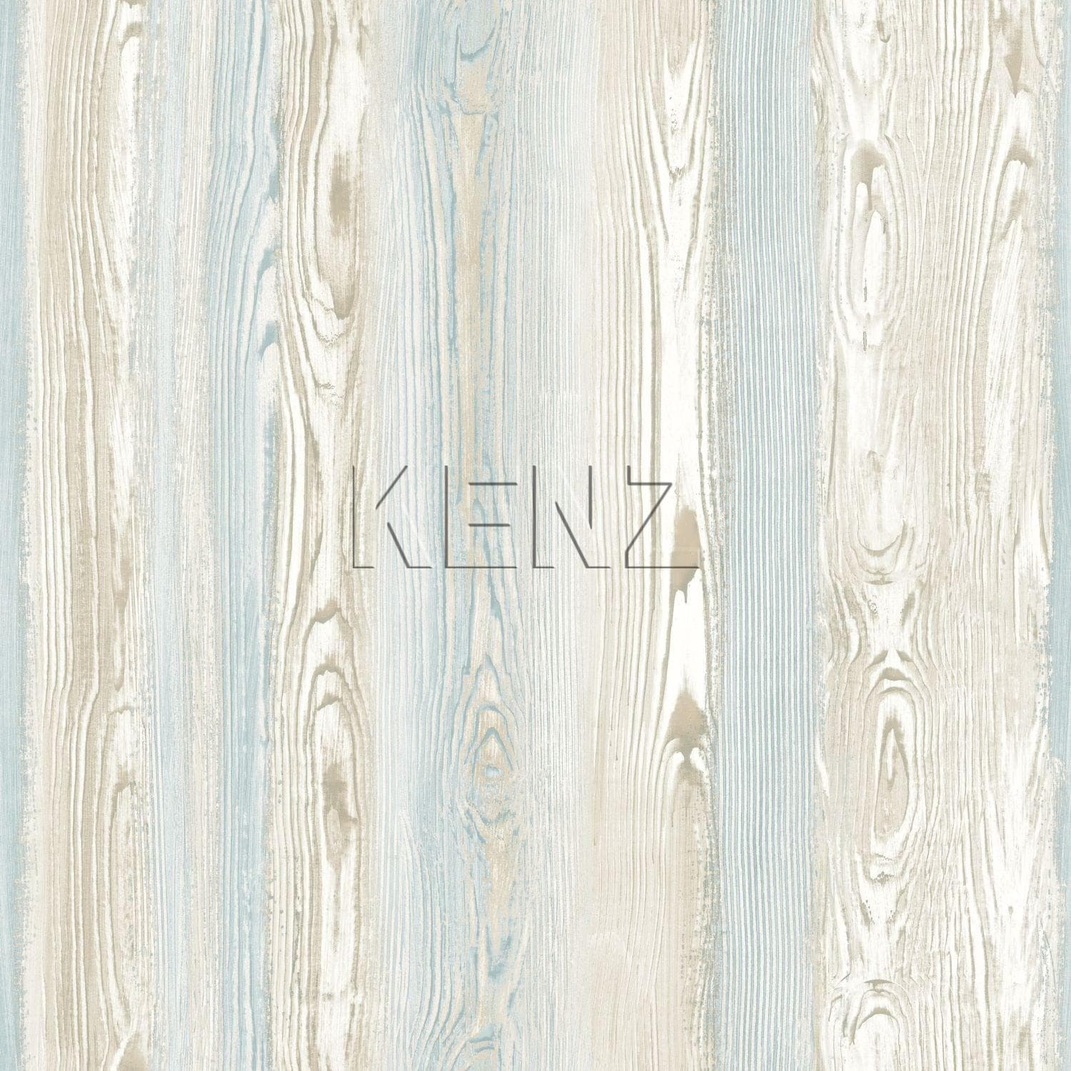 wallpaper wood motif light blue and beige 148625