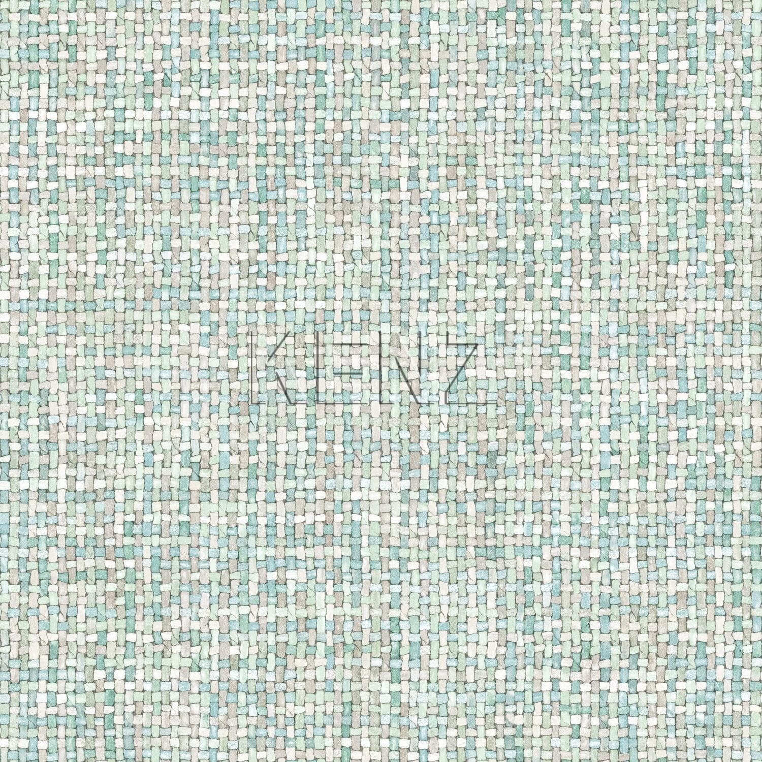 wallpaper woven linen texture greyish mint green 148662