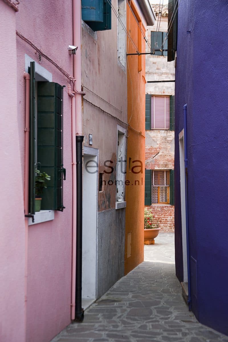 wall mural street pink, purple and orange 156511