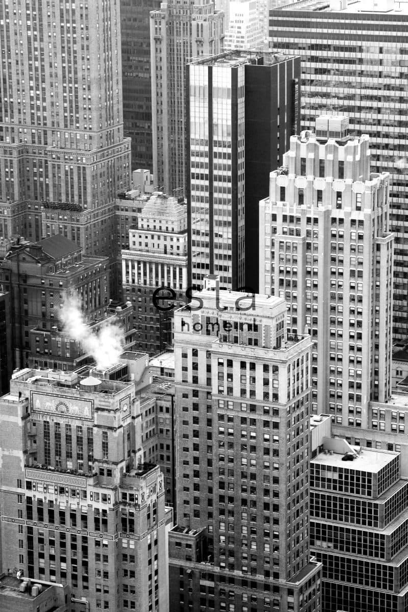 wall mural sky scrapers black and white 157707