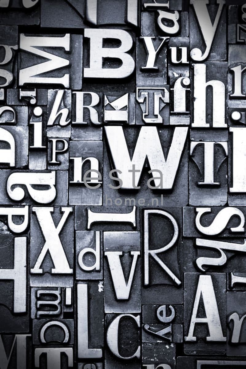 photo wallpaper block letters black and white 157708