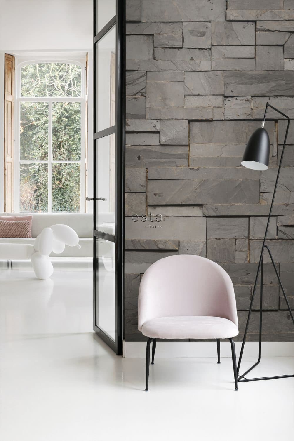 photo wallpaper end grain wood composition gray 158208