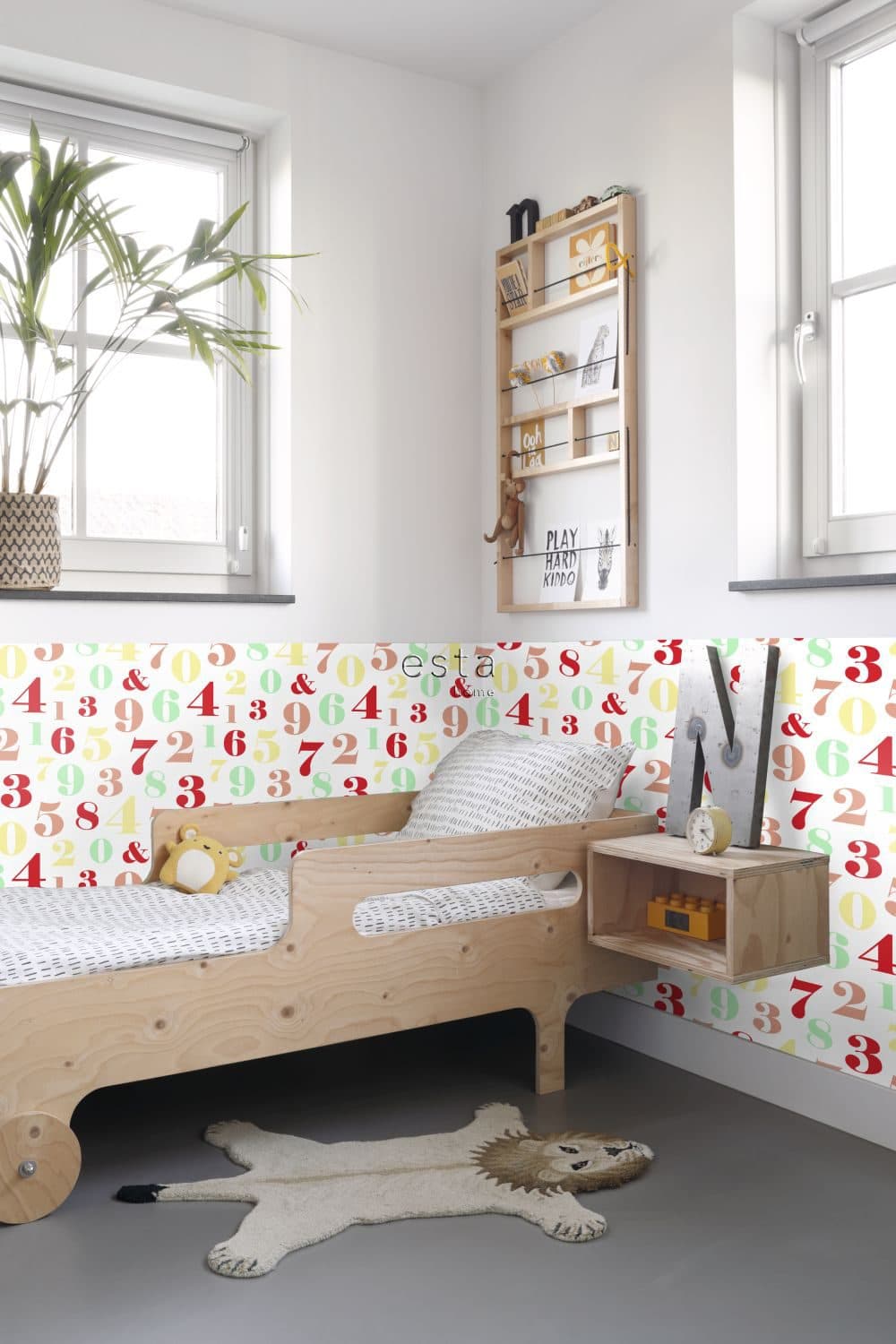 wallpaper XXL figures red, yellow, green, pink 158714