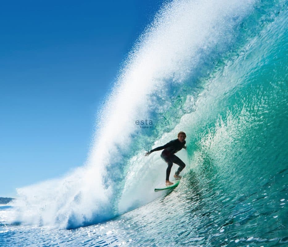 wall mural surfer blue and sea green 158852
