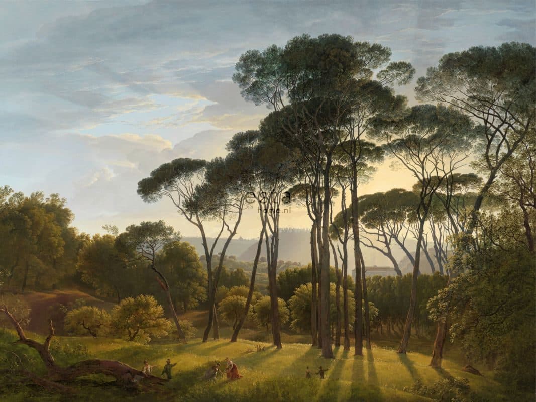 wall mural Italian landscape dark green 158891