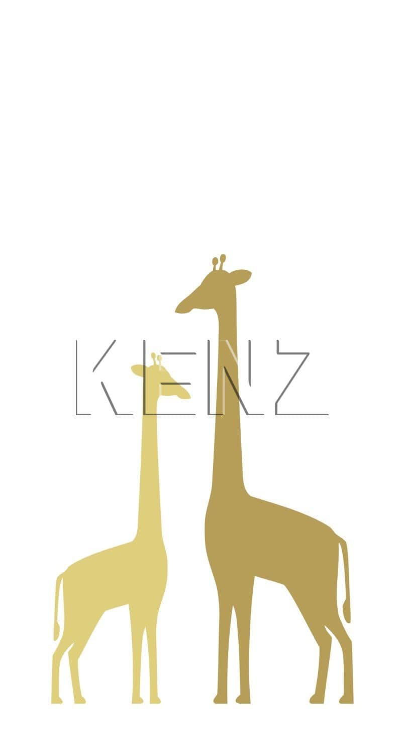 wall mural giraffes ocher yellow 158925