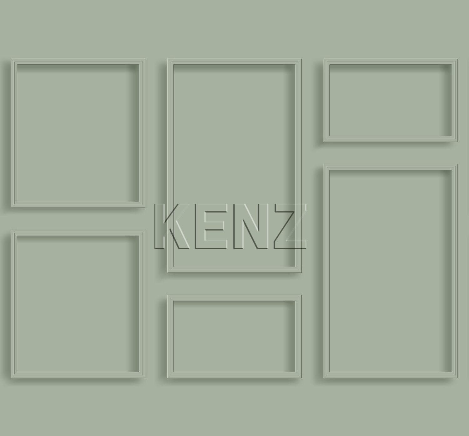 photo wallpaper wall panels greyish green 158966