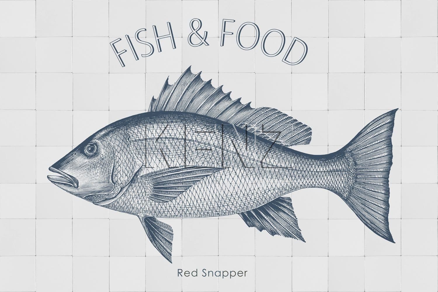 wall sticker fish blue 159034