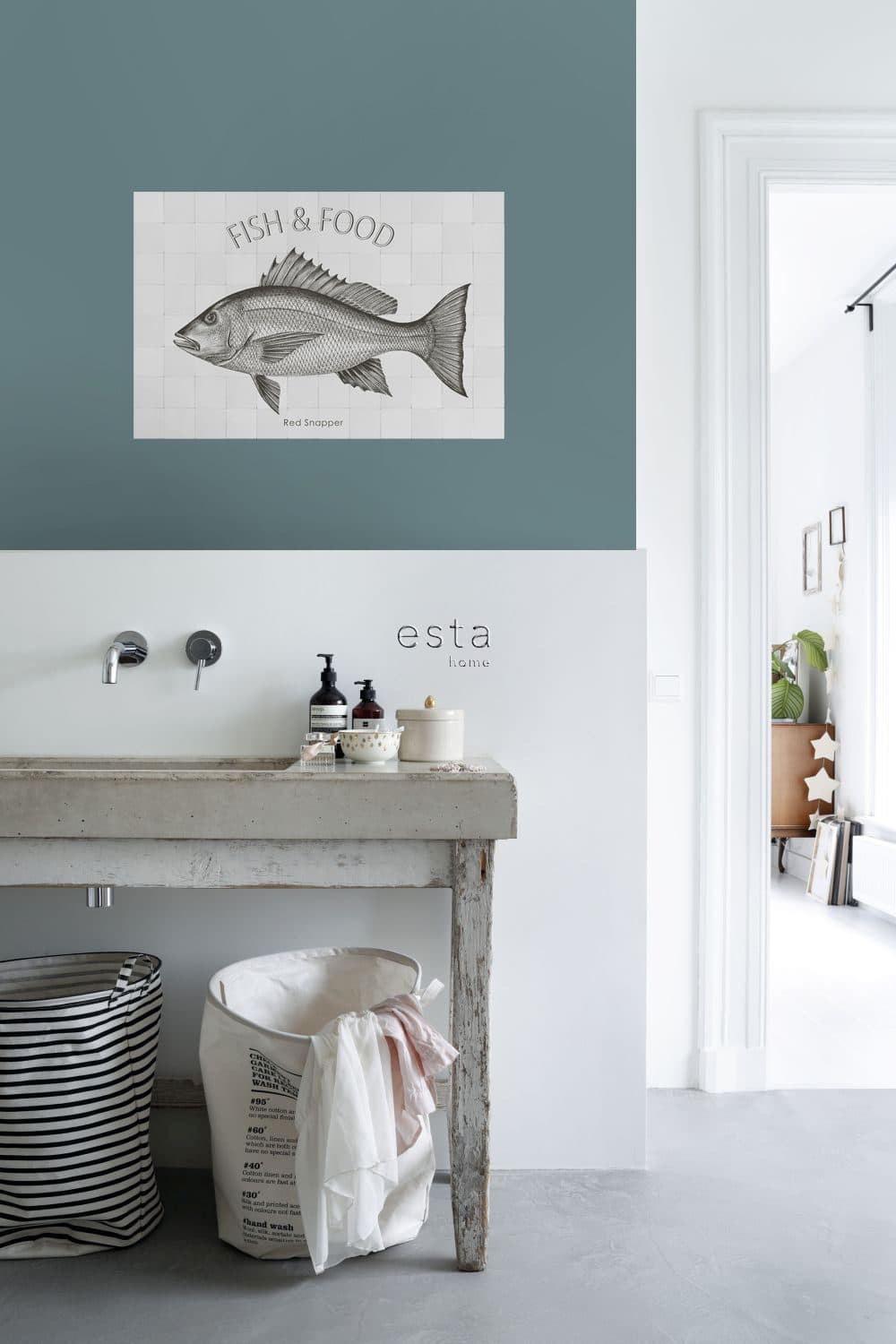 wall sticker fish black 159036