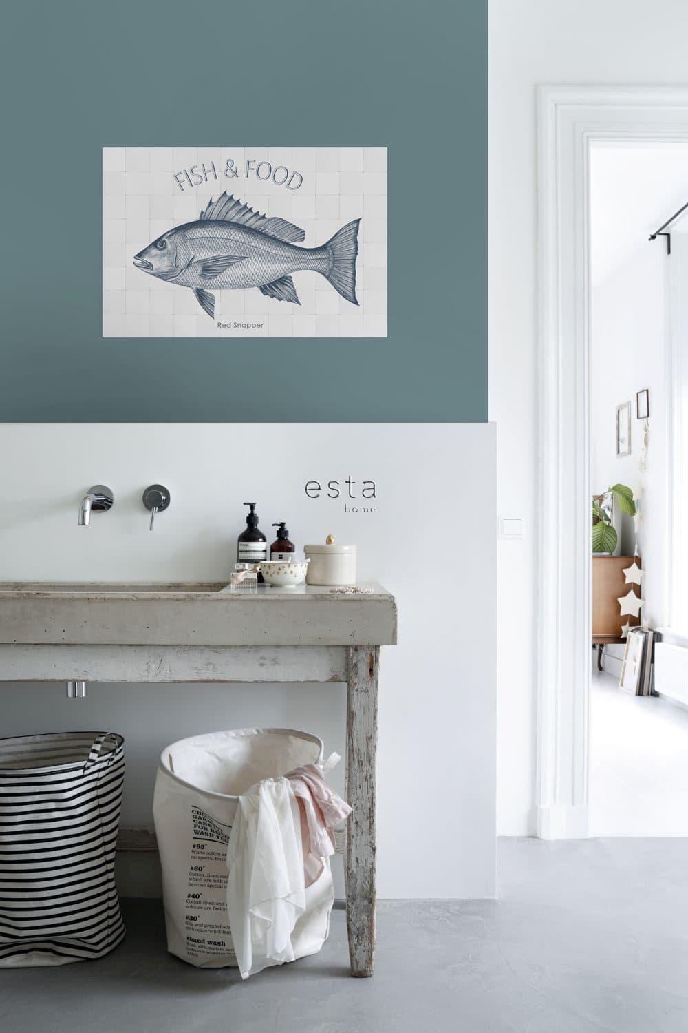 wall sticker fish blue 159037