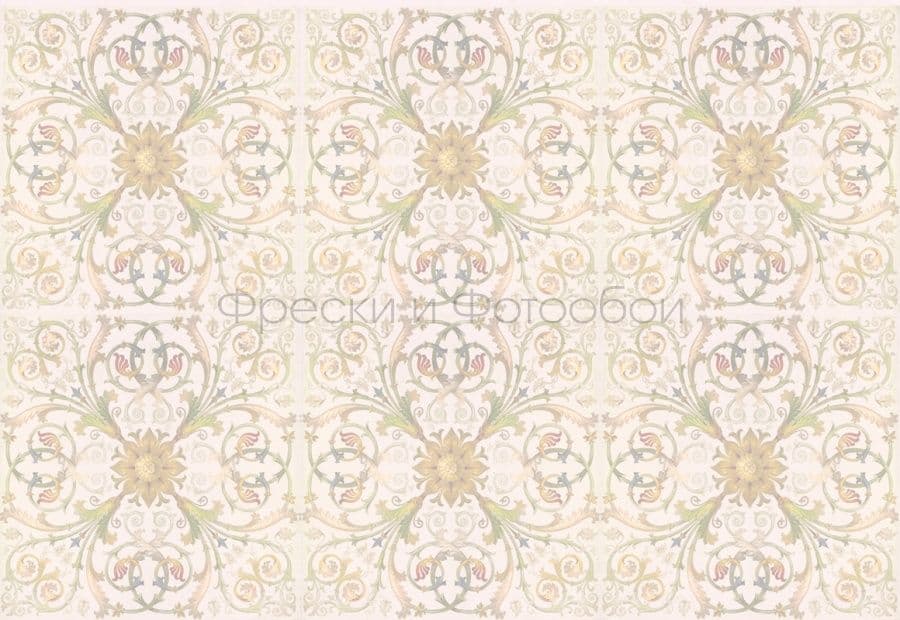 Geometrical Ornament With Flowers