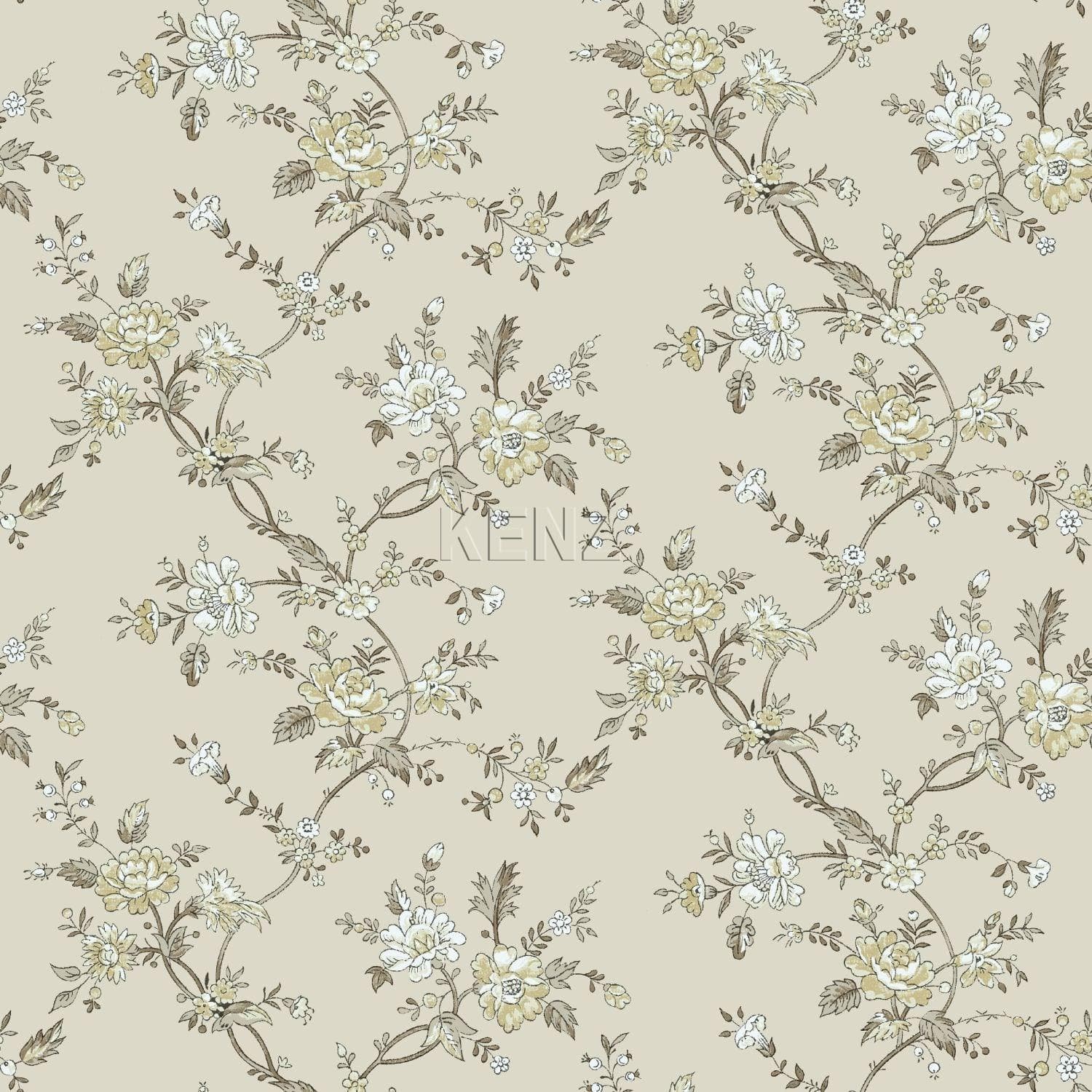 wallpaper flowers beige 326130