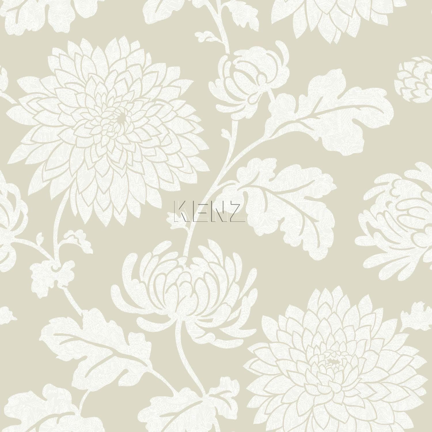 wallpaper flowers beige 326147