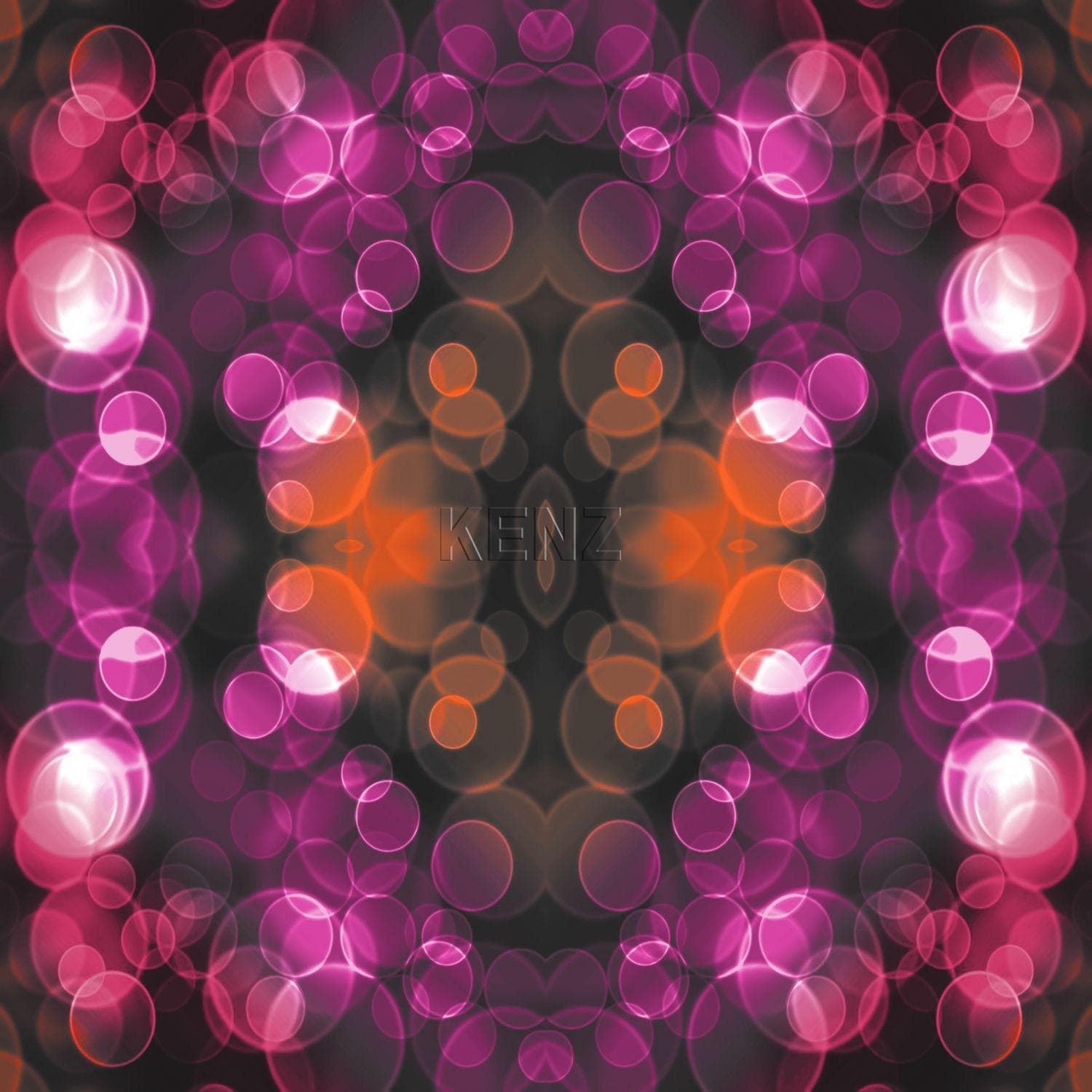 wallpaper kaleidoscope pink and orange 337202