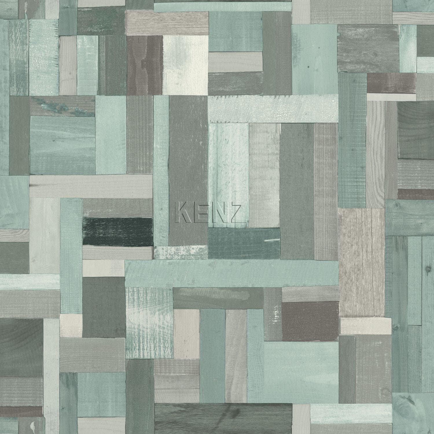wallpaper scrap wood motif greyish green 337225